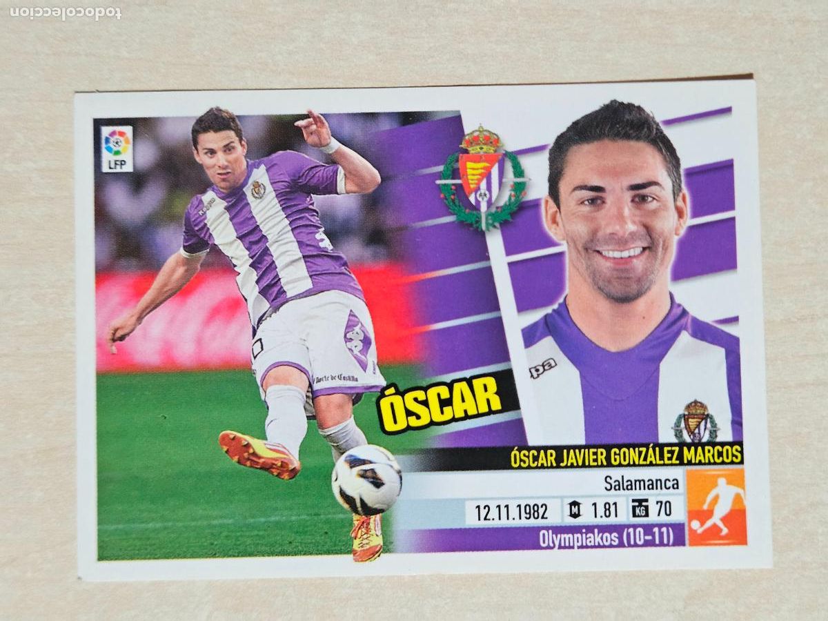 Cromos de F&uacute;tbol: CROMO N&ordm; 13 OSCAR - ESTE 2013 14 - 13 14 - CROMO SIN PEGAR - REAL VALLADOLID