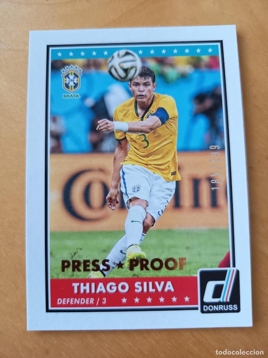 Cromos de F&uacute;tbol: THIAGO SILVA (BRASIL) 185/299 NUMERADA PANINI DONRUSS 2015