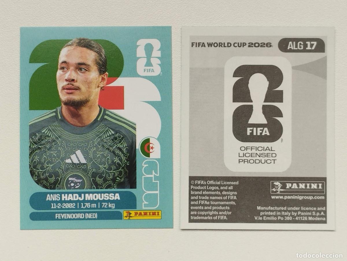 Cromos de F&uacute;tbol: CROMO STICKER WORLD CUP 2026 MUNDIAL 26 PANINI ARGELIA ALGERIA ALG17 ALG 17 HADJ MOUSSA