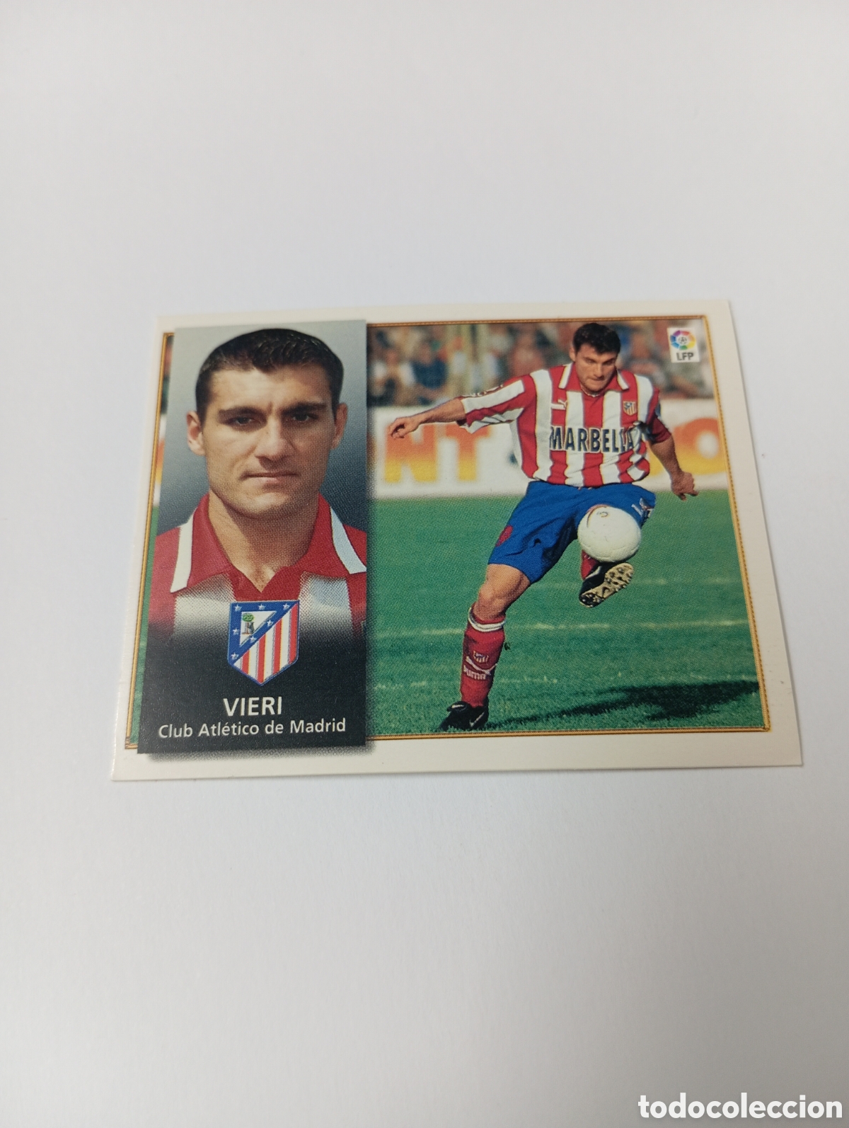 Cromos de F&uacute;tbol: VIERI Atl&eacute;tico de Madrid Liga Este 1998 1999 NUEVO SIN PEGAR 98 99