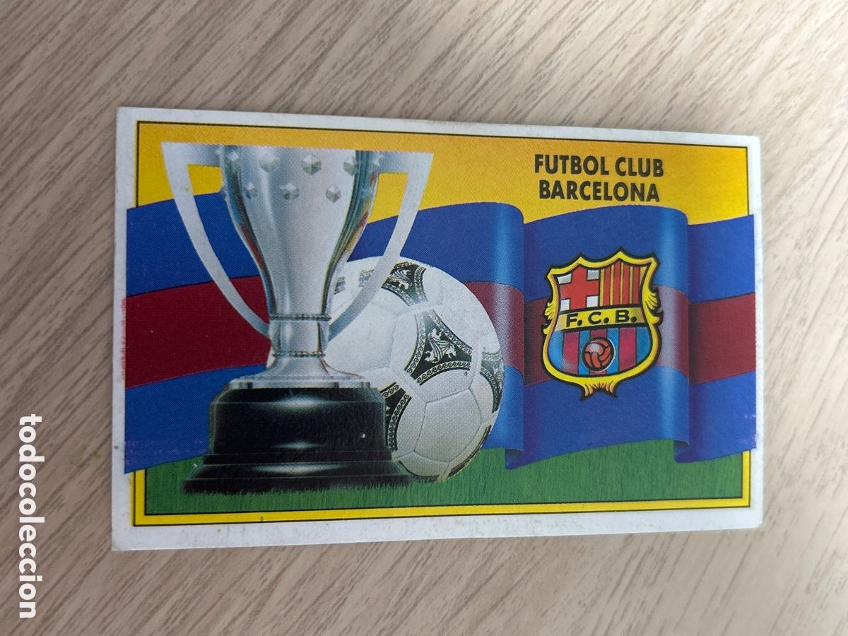 Cromos de Futebol: ESCUDO F. C. BARCELONA LIGA ESTE 1990 1991 90 91 NUNCA PEGADO SIN PEGAR