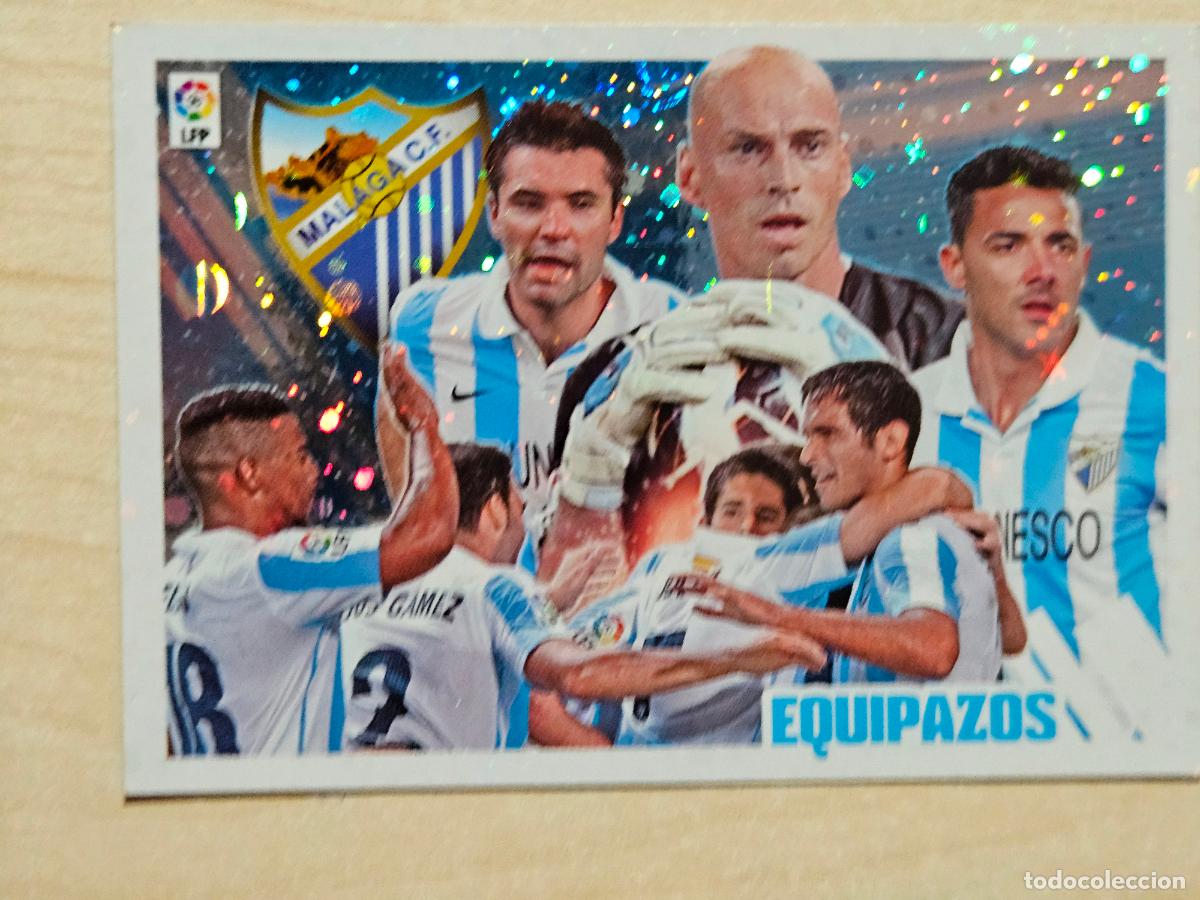Figurine di Calcio: CROMO N&ordm; 13 MALAGA - EDICIONES ESTE 2013 14 - CROMO SIN PEGAR - EQUIPAZOS