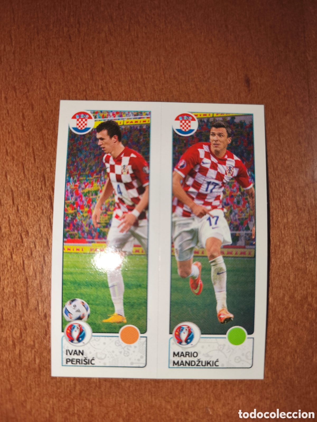 Fu&szlig;ball-Sticker: Ivan Perisic/Mario Mandzukic n&deg;436 UEFA Euro 2016 Croacia