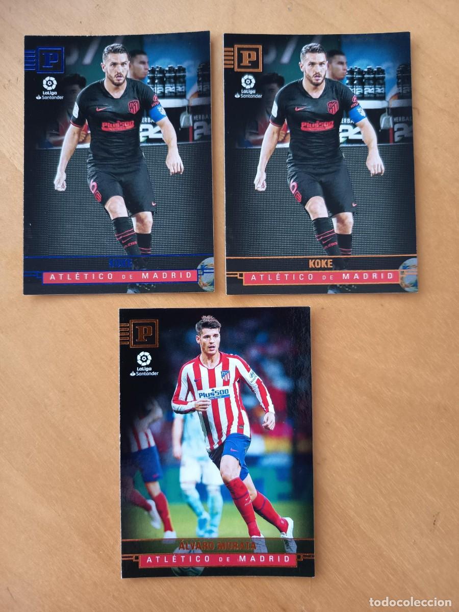 Fu&szlig;ball-Sticker: ATLETICO MADRID LOTE PANINI CHRONICLES 2019-20: KOKE BASE Y PARALELA Y MORATA