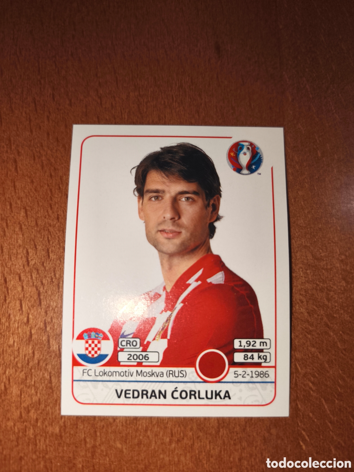 Fu&szlig;ball-Sticker: Vedran Corluka n&deg;439 UEFA Euro 2016 Croacia