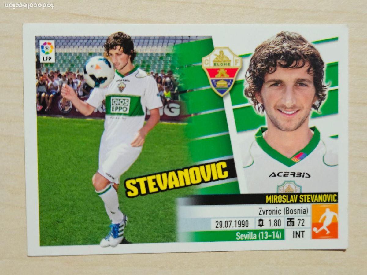 Cartes &agrave; collectionner de Football: EDICIONES ESTE 2013 14 FICHAJE N&ordm; 20 STEVANOVIC - CROMO SIN PEGAR - ELCHE