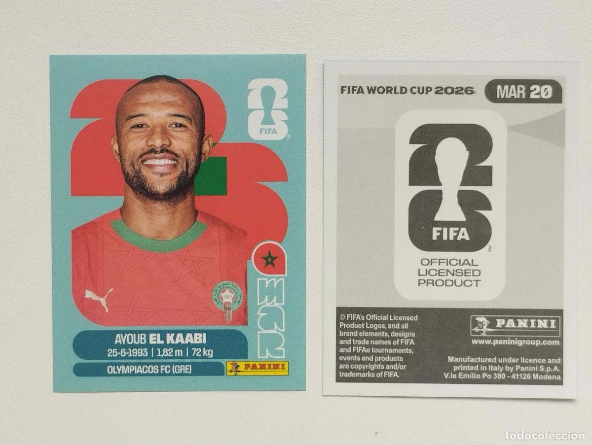 Football Stickers: CROMO STICKER WORLD CUP 2026 MUNDIAL 26 PANINI MARRUECOS MAR20 MAR 20 EL KAABI