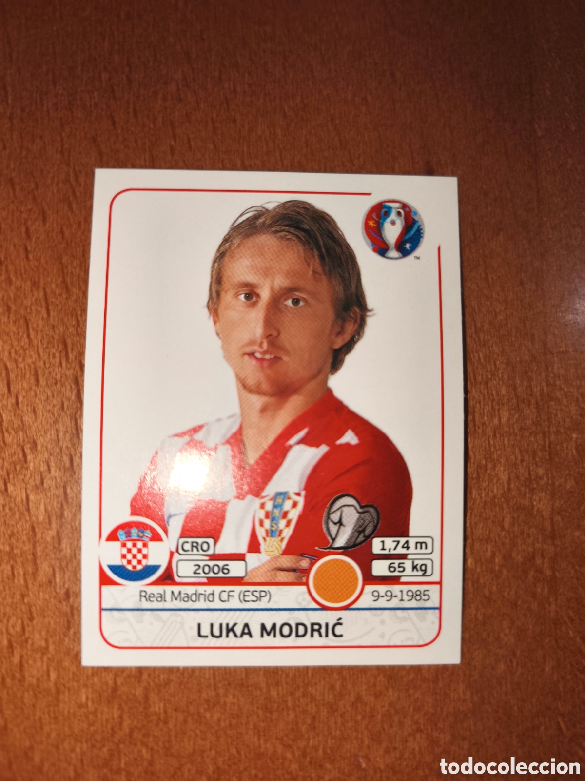Football Stickers: Luka Modric n&deg;448 UEFA Euro 2016 Croacia