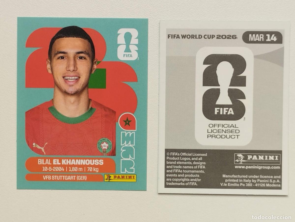 Cromos de F&uacute;tbol: CROMO STICKER WORLD CUP 2026 MUNDIAL 26 PANINI MARRUECOS MAR14 MAR 14 EL KHANNOUSS