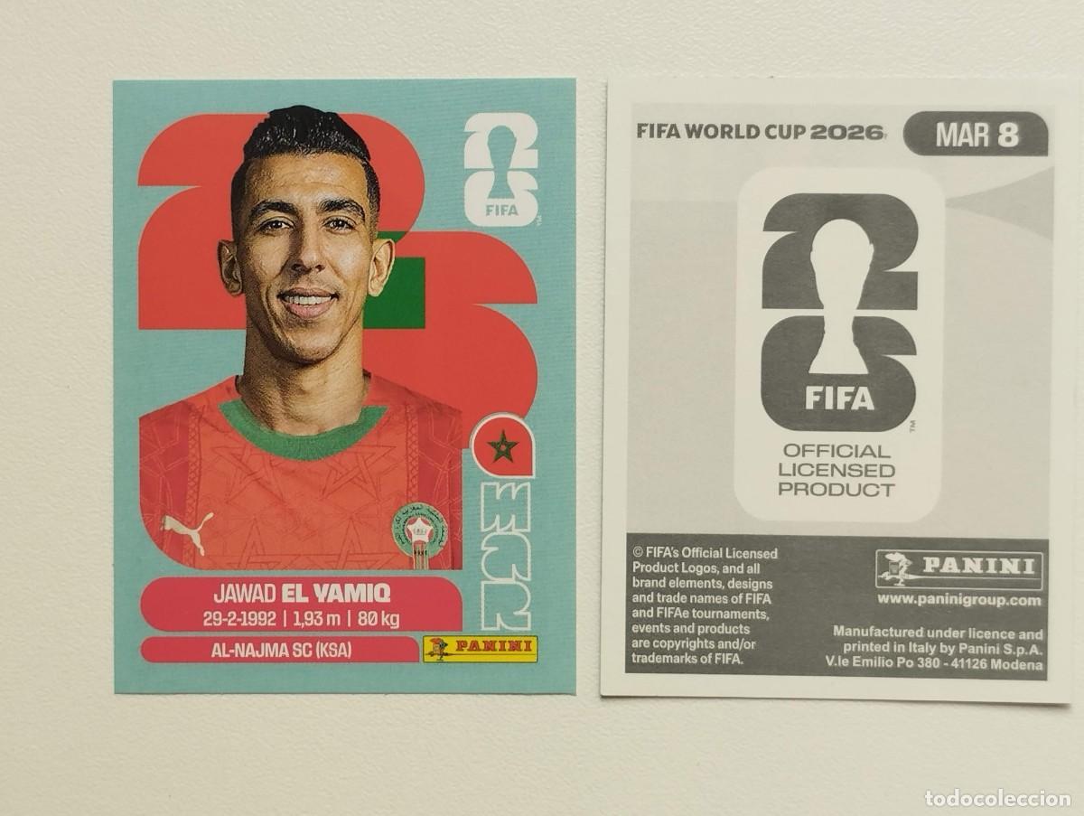 Cromos de F&uacute;tbol: CROMO STICKER WORLD CUP 2026 MUNDIAL 26 PANINI MARRUECOS MAR8 MAR 8 EL YAMIQ