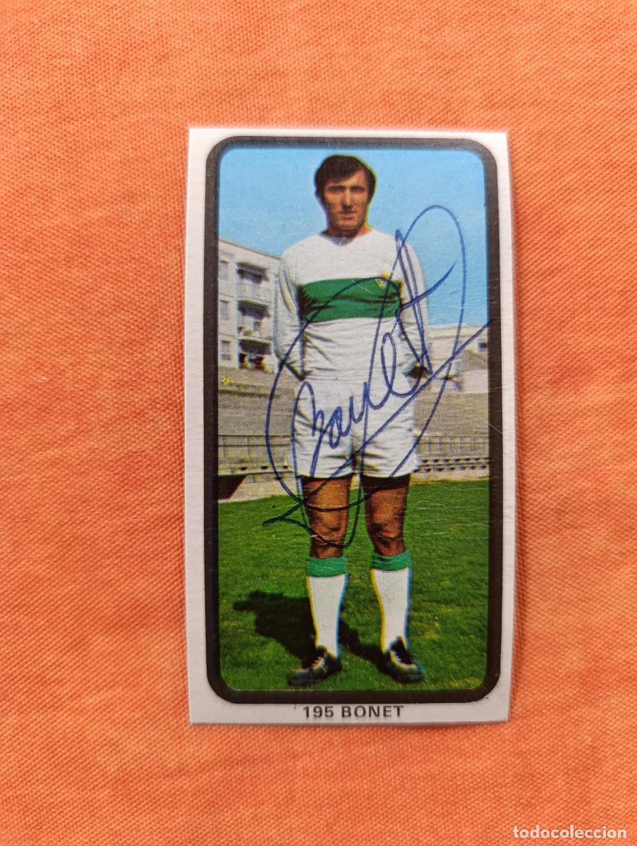 Cromos de F&uacute;tbol: CROMO BONET N&ordm; 195, RUIZ ROMERO 1974 1975 ( 74-75). CROMO ORIGINAL FIRMADO. UNICO EN TODOCOLECCION.