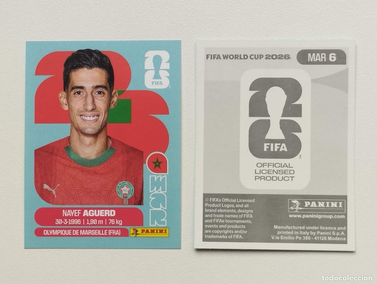 Cromos de F&uacute;tbol: CROMO STICKER WORLD CUP 2026 MUNDIAL 26 PANINI MARRUECOS MAR6 MAR 6 AGUERD