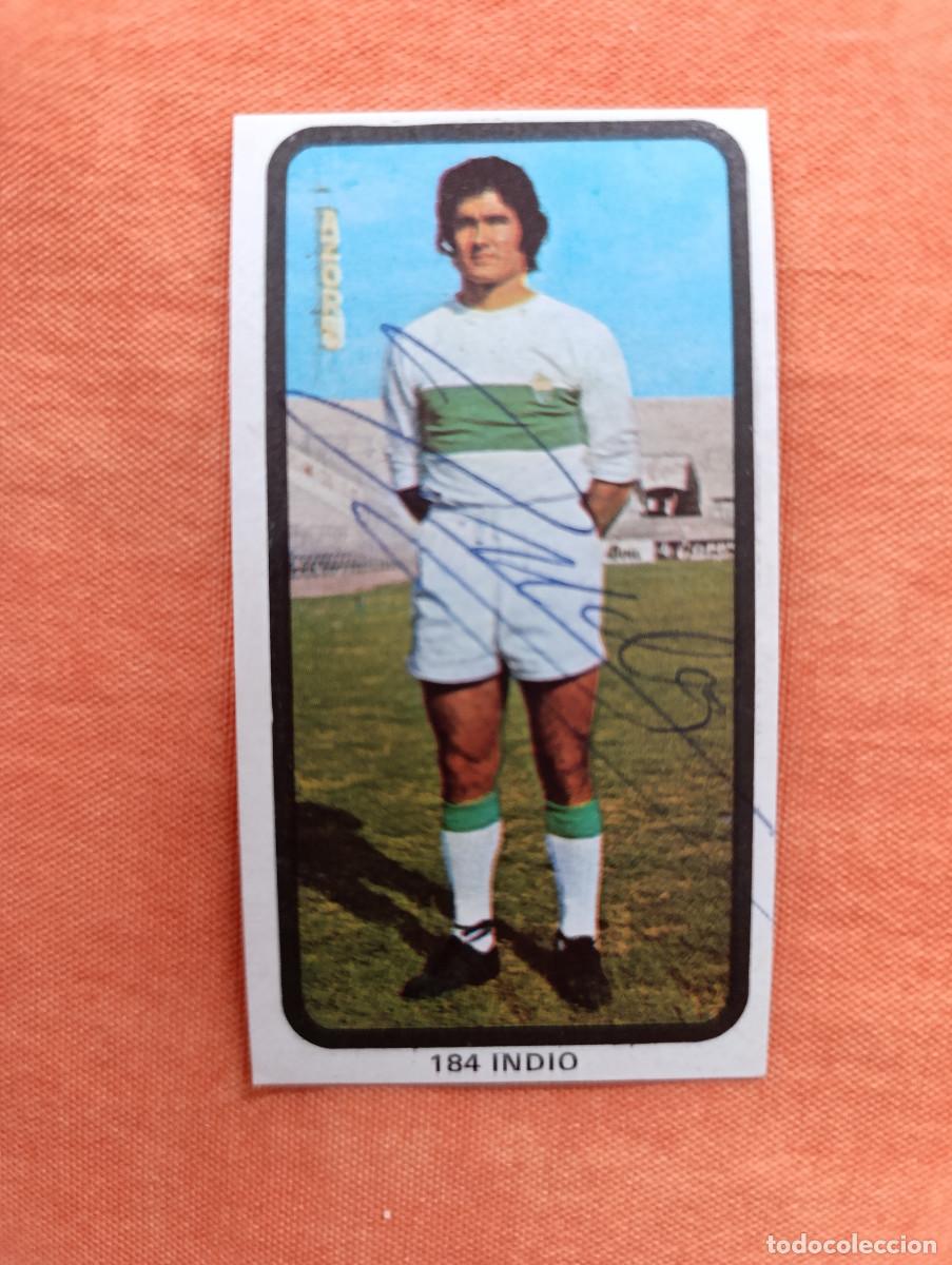 Cromos de F&uacute;tbol: CROMO INDIO N&ordm; 184, RUIZ ROMERO 1974 1975 ( 74-75). CROMO ORIGINAL FIRMADO. UNICO EN TODOCOLECCION.