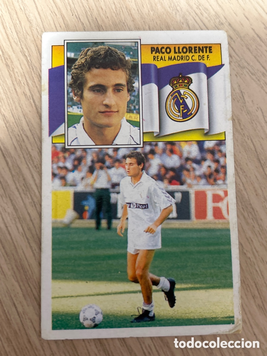 Cromos de F&uacute;tbol: PACO LLORENTE REAL MADRID EDICIONES ESTE 1990 1991 LIGA 90 91 SIN PEGAR NUNCA PEGADO