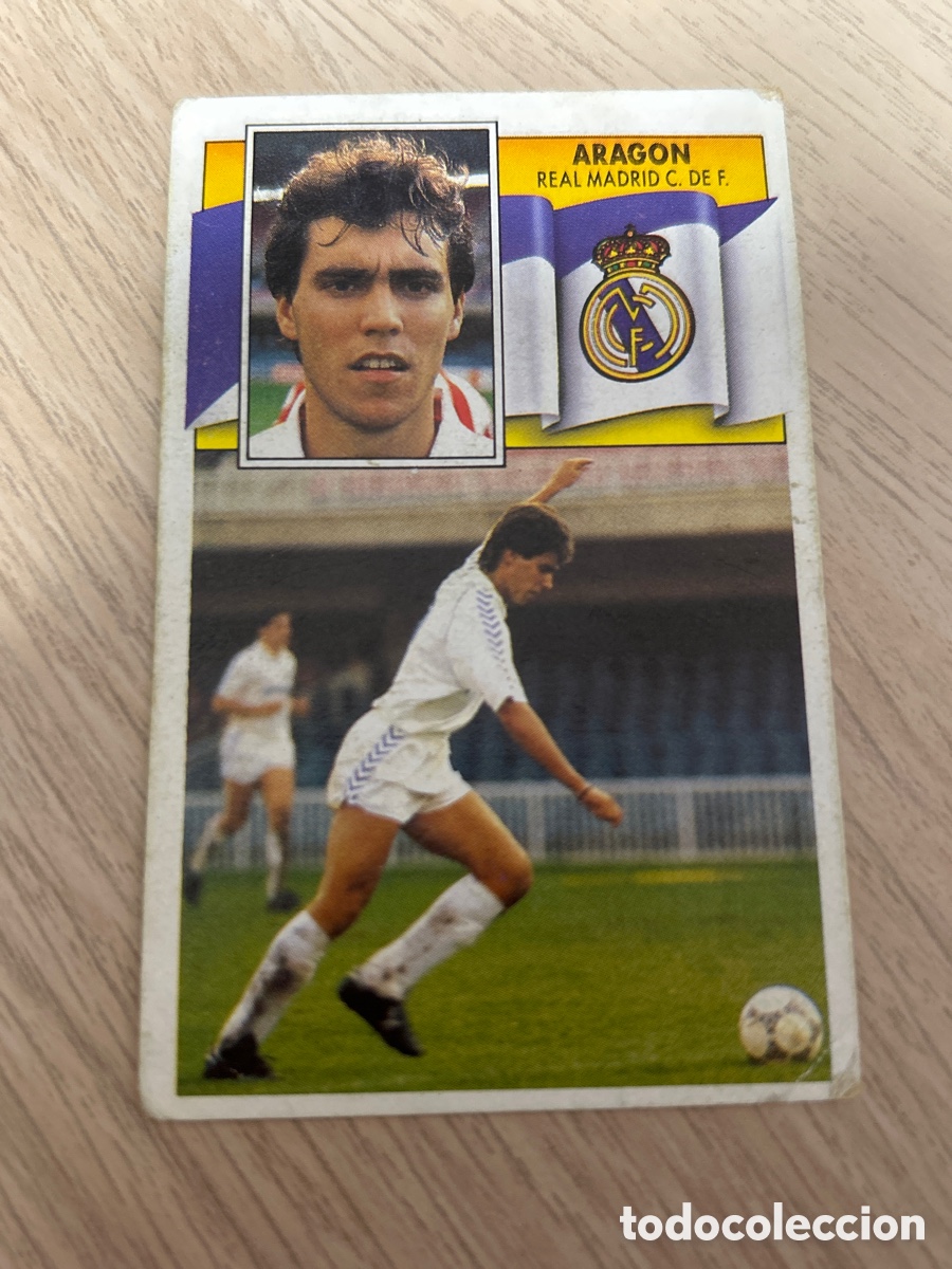 Cromos de F&uacute;tbol: ARAGON REAL MADRID EDICIONES ESTE 1990 1991 LIGA 90 91 SIN PEGAR NUNCA PEGADO