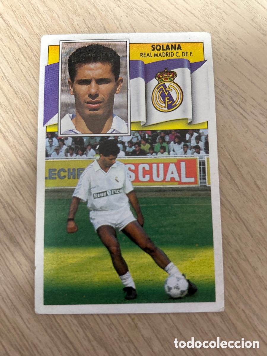Cromos de F&uacute;tbol: SOLANA REAL MADRID EDICIONES ESTE 1990 1991 LIGA 90 91 SIN PEGAR NUNCA PEGADO