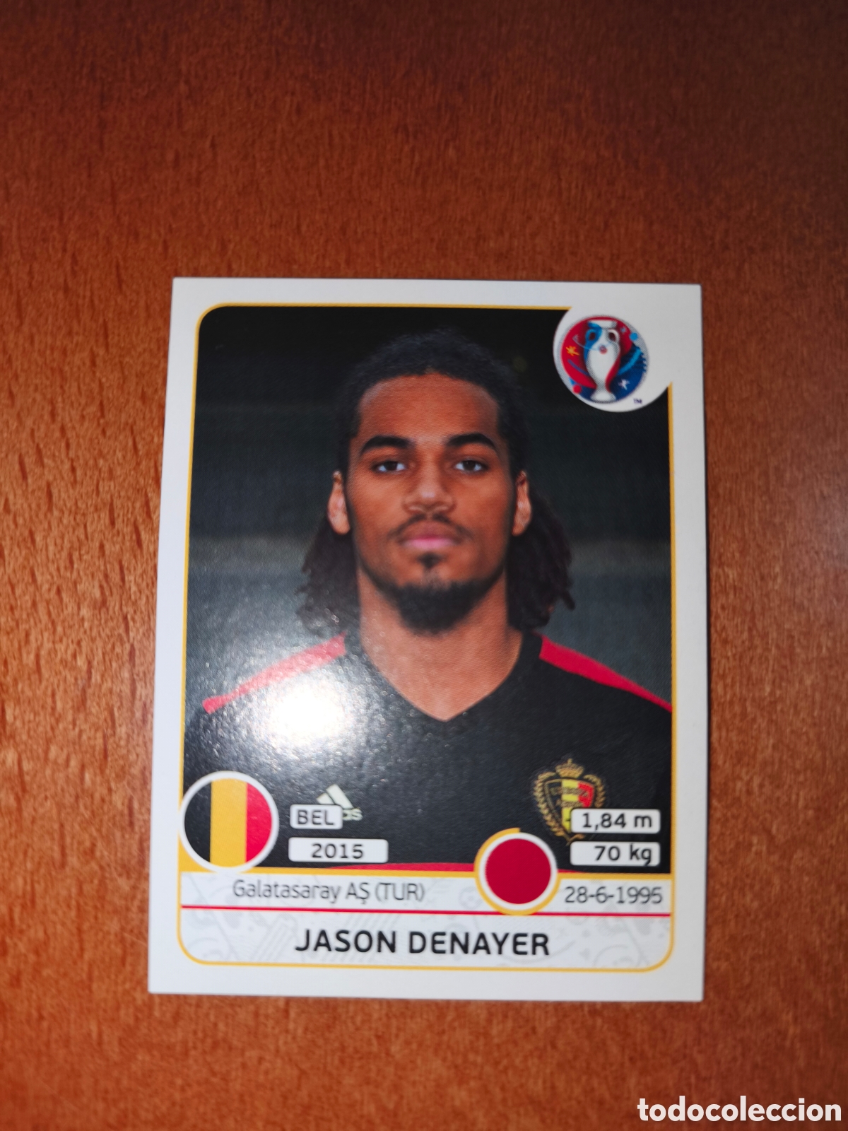 Cromos de F&uacute;tbol: Jason Denayer n&deg;471 UEFA Euro 2016 B&eacute;lgica