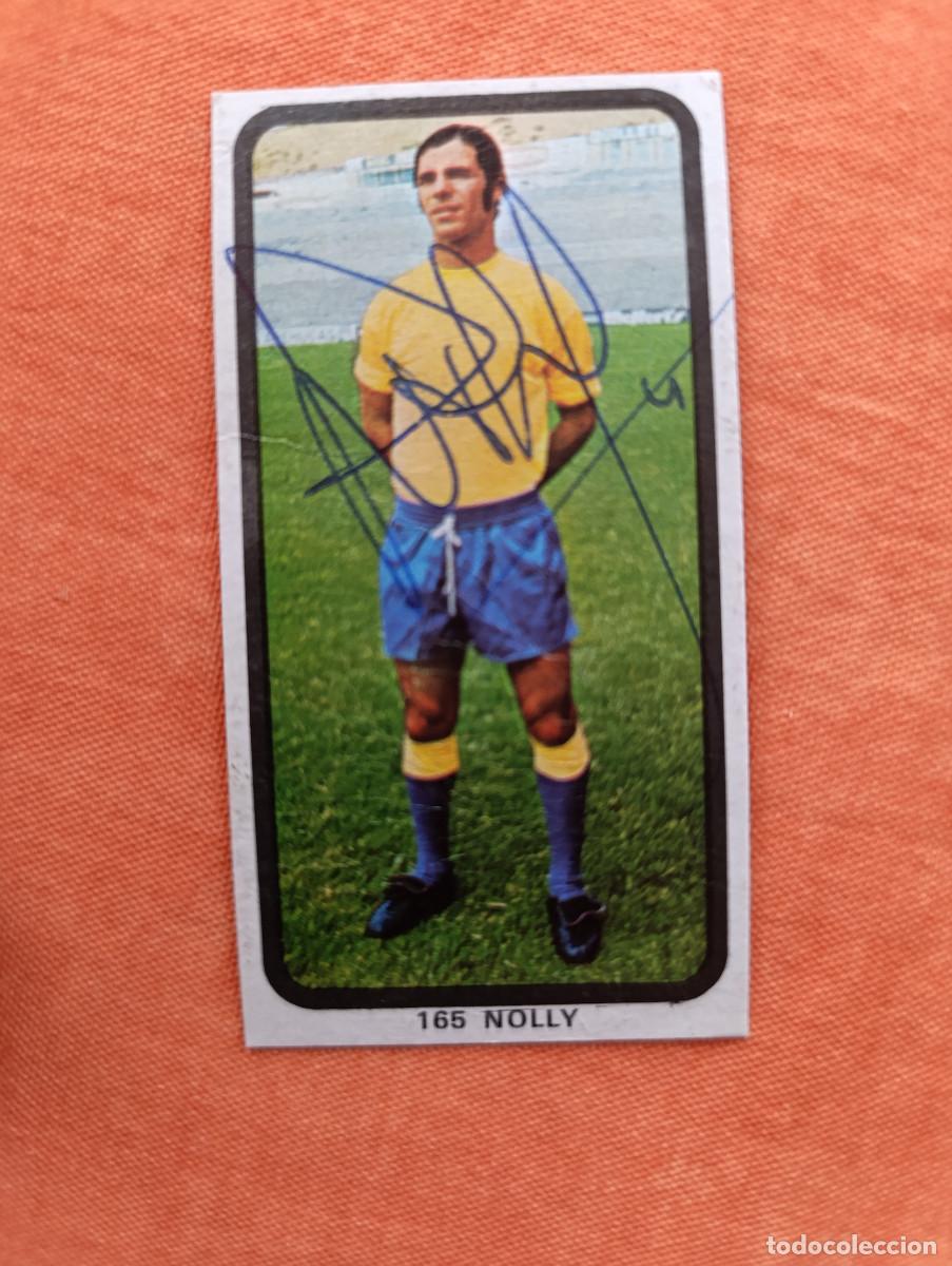 Cartes &agrave; collectionner de Football: CROMO NOLLY N&ordm; 165, RUIZ ROMERO 1974 1975 ( 74-75). CROMO ORIGINAL FIRMADO. UNICO EN TODOCOLECCION.