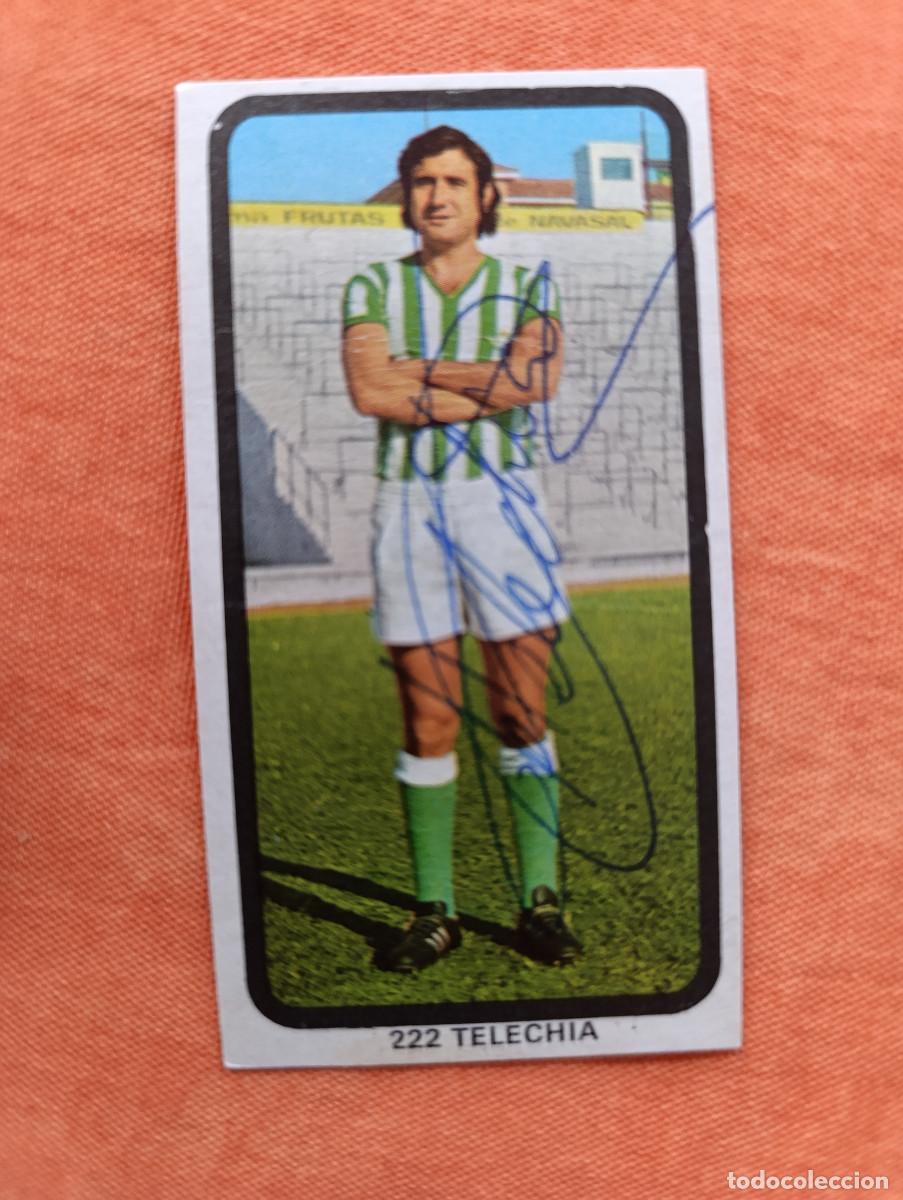 Cromos de F&uacute;tbol: CROMO TELECHIA N&ordm; 222, RUIZ ROMERO 1974 1975 (74-75). CROMO ORIGINAL FIRMADO. UNICO EN TODOCOLECCION