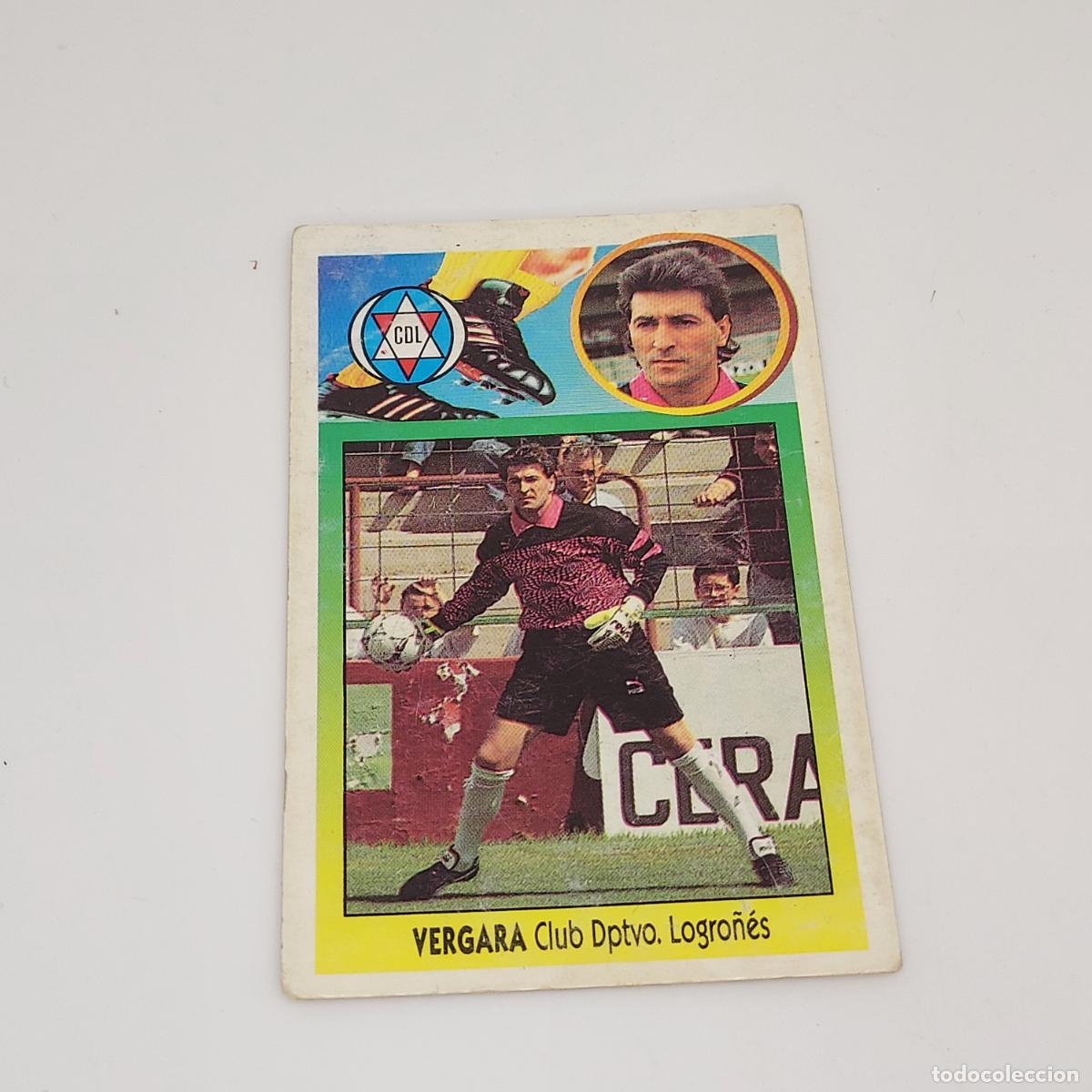 Cromos de F&uacute;tbol: CROMO VERGARA LOGRO&Ntilde;ES 1993 1994 93 94 EDICIONES ESTE CARTON SIN PEGAR