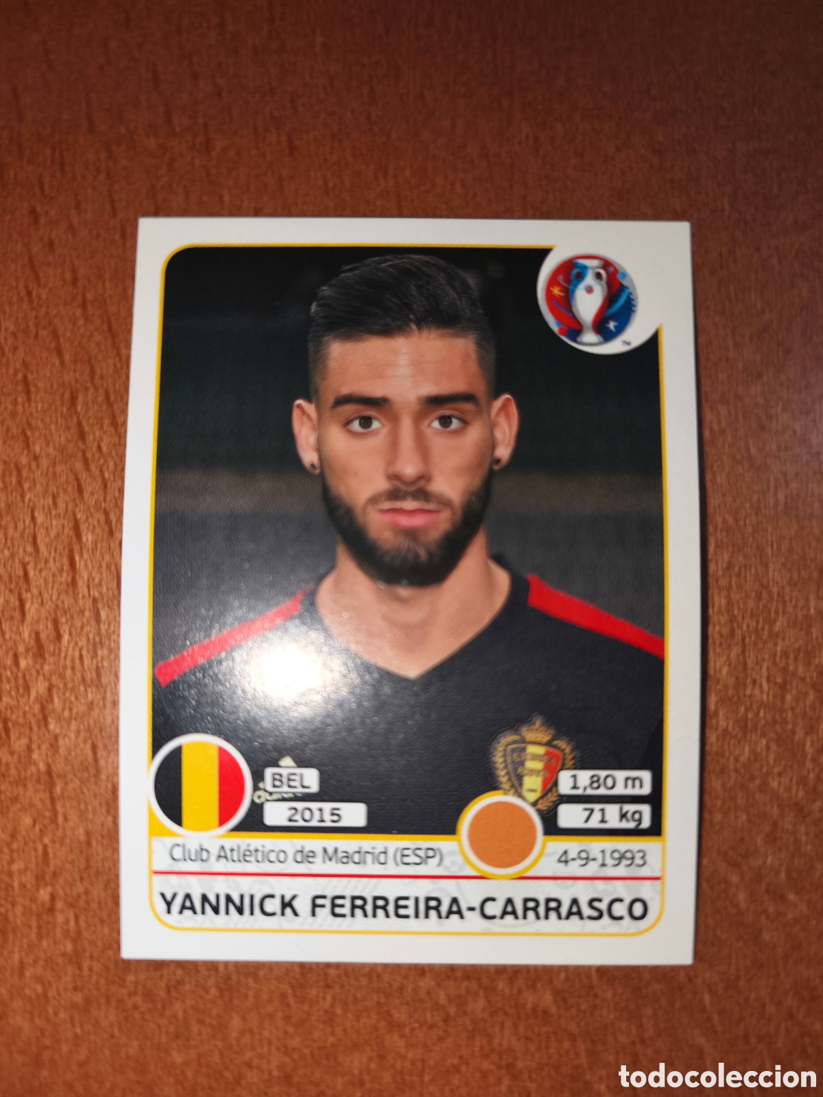 Cromos de F&uacute;tbol: Yannick Ferreira-Carrasco n&deg;480 UEFA Euro 2016 B&eacute;lgica