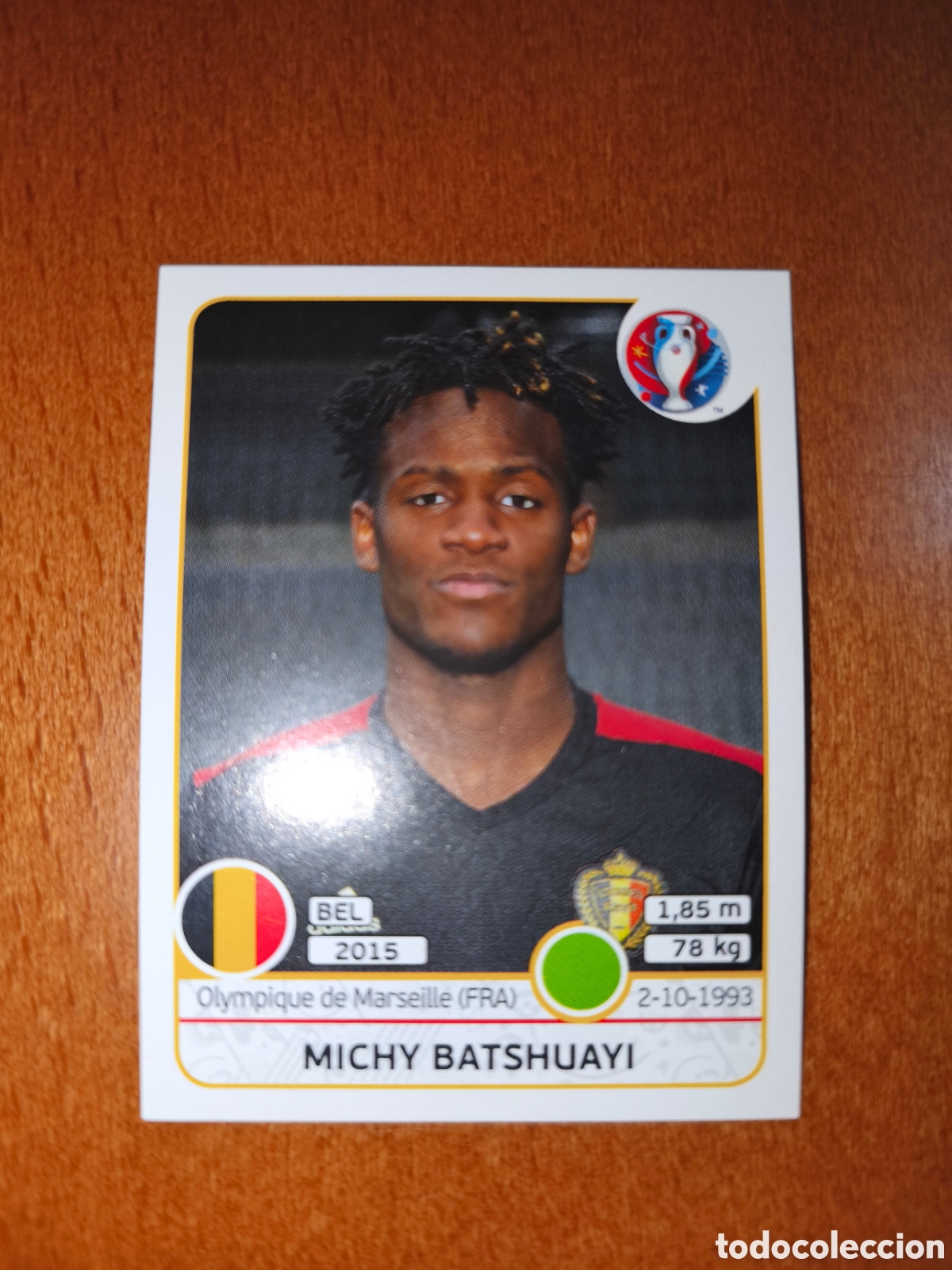 Cromos de F&uacute;tbol: Michy Batshuayi n&deg;483 UEFA Euro 2016 B&eacute;lgica