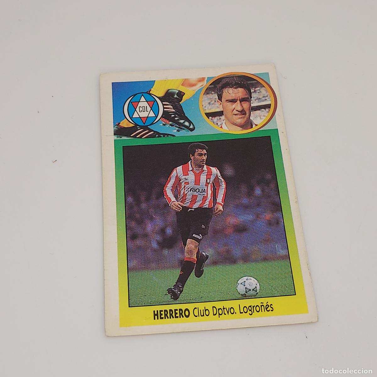 Fu&szlig;ball-Sticker: CROMO HERRERO LOGRO&Ntilde;ES 1993 1994 93 94 EDICIONES ESTE CARTON SIN PEGAR