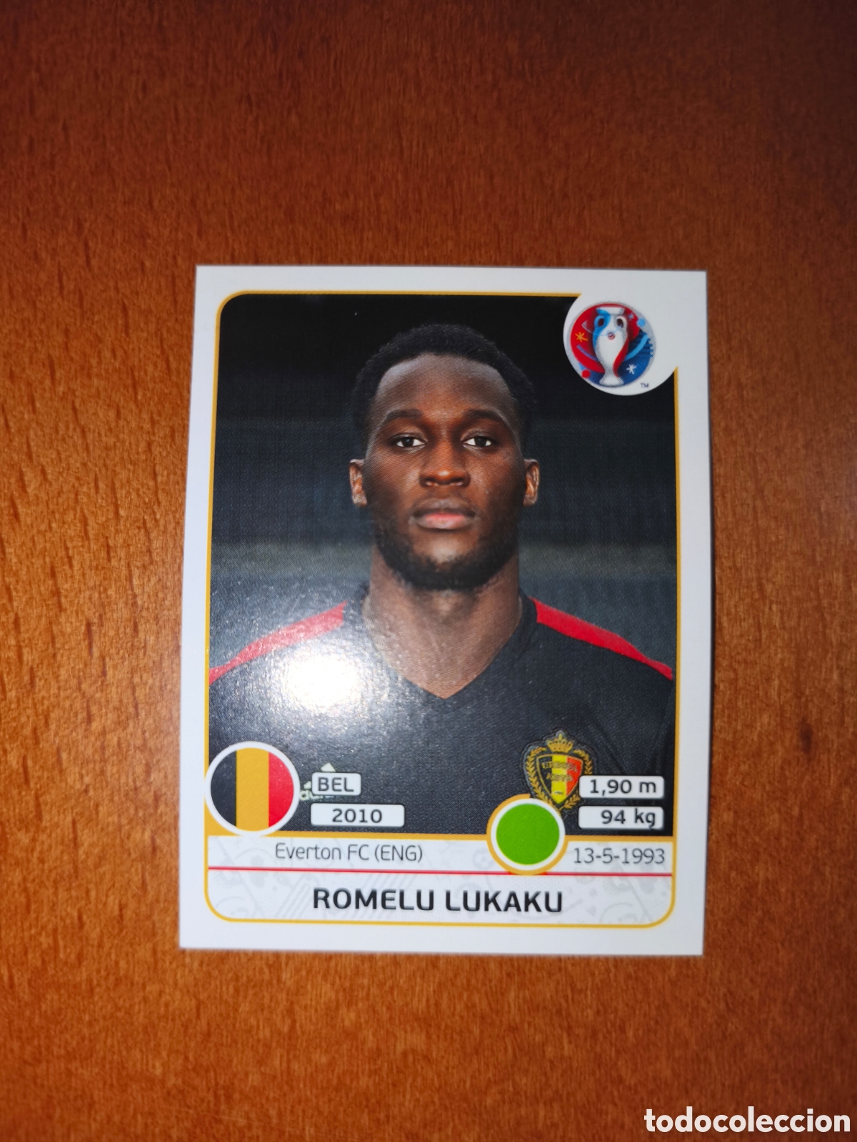 Cromos de F&uacute;tbol: Romelu Lukaku n&deg;484 UEFA Euro 2016 B&eacute;lgica