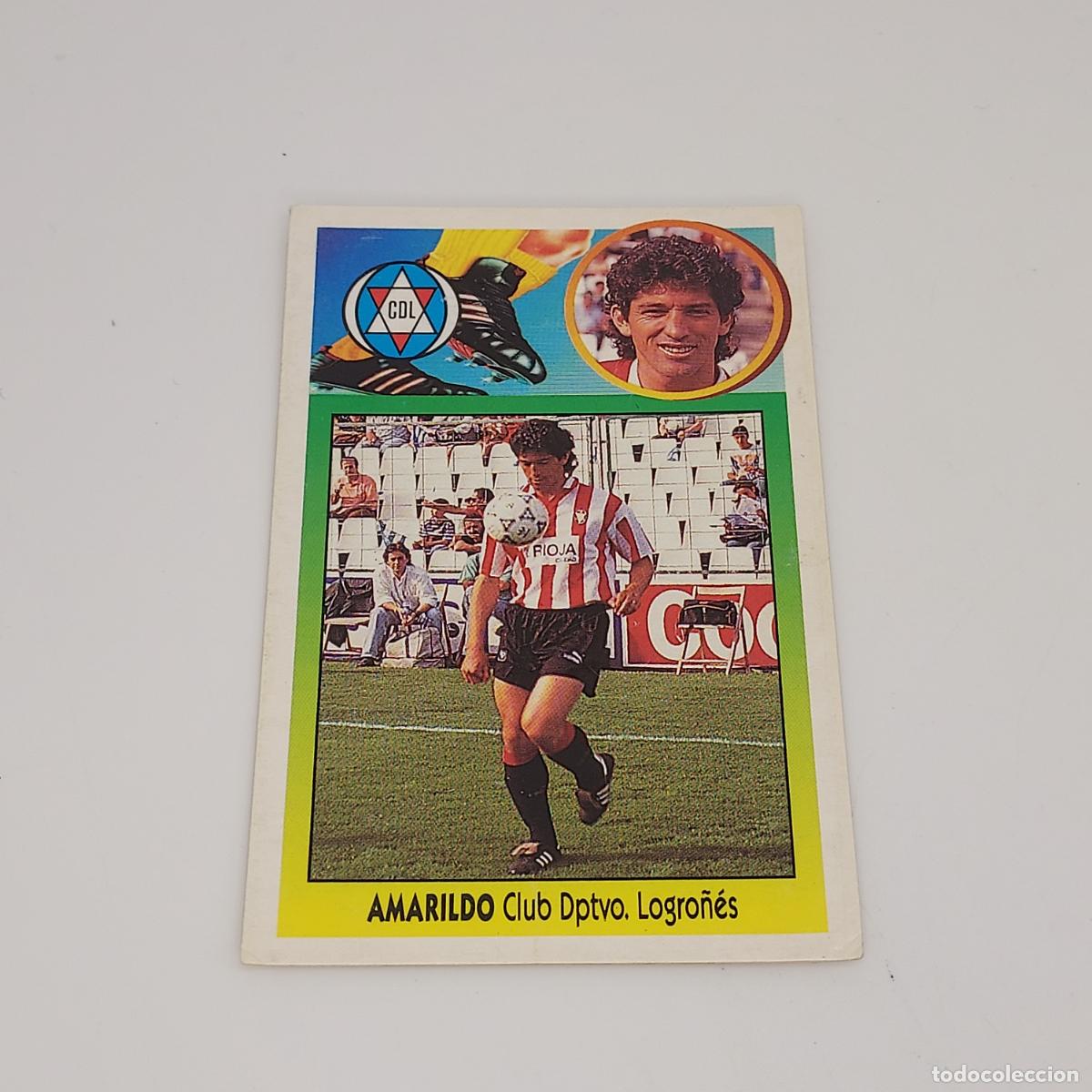Cartes &agrave; collectionner de Football: CROMO AMARILDO LOGRO&Ntilde;ES 1993 1994 93 94 EDICIONES ESTE CARTON SIN PEGAR