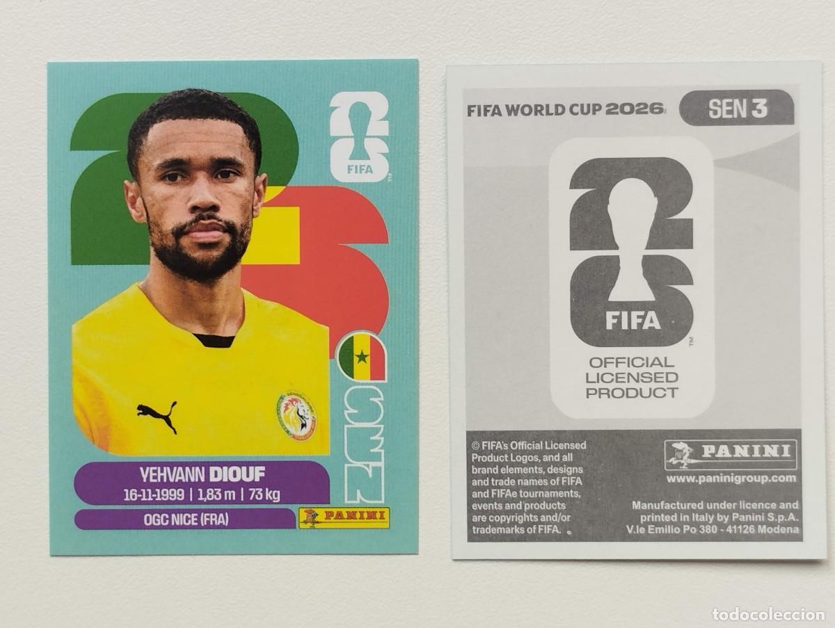 Cartes &agrave; collectionner de Football: CROMO STICKER WORLD CUP 2026 MUNDIAL 26 PANINI SENEGAL SEN3 SEN 3 DIOUF