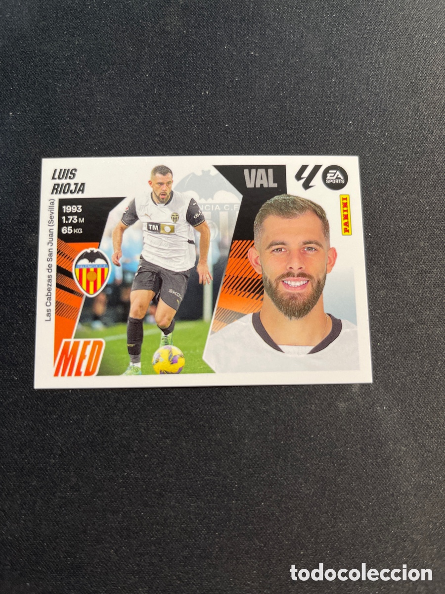 Football Stickers: Luis Rioja 16 Valencia Liga Este 2025 2026 25 26