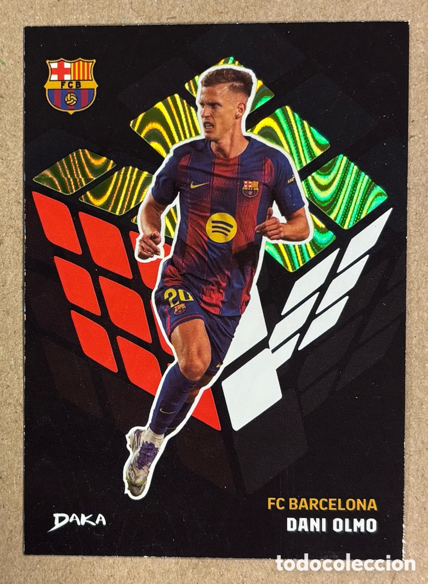 Football Stickers: DANI OLMO. CARTA DAKA TOP AUDIENCE FC BARCELONA 2025/26. NUMERADA 065/199.