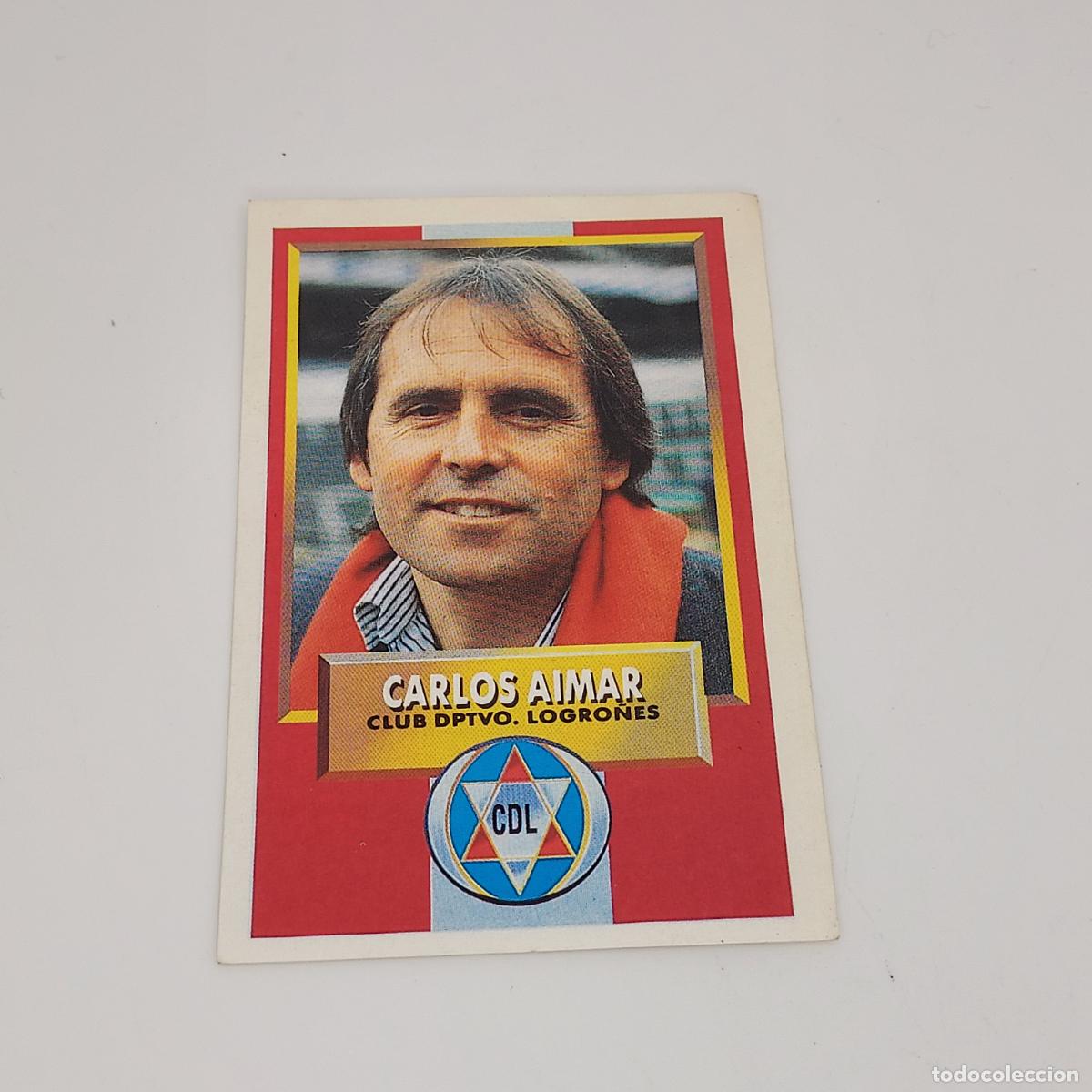 Football Stickers: CROMO CARLOS AIMAR LOGRO&Ntilde;ES 1993 1994 93 94 EDICIONES ESTE ADHESIVO SIN PEGAR