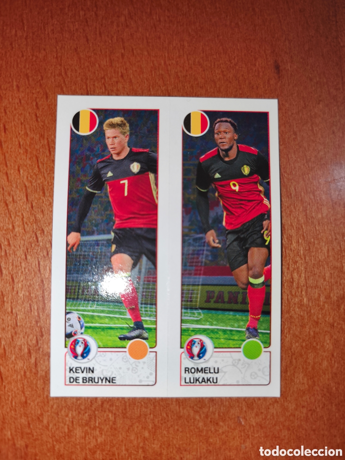 Football Stickers: Kevin De Bruyne/Romelu Lukaku n&deg;490 UEFA Euro 2016 B&eacute;lgica
