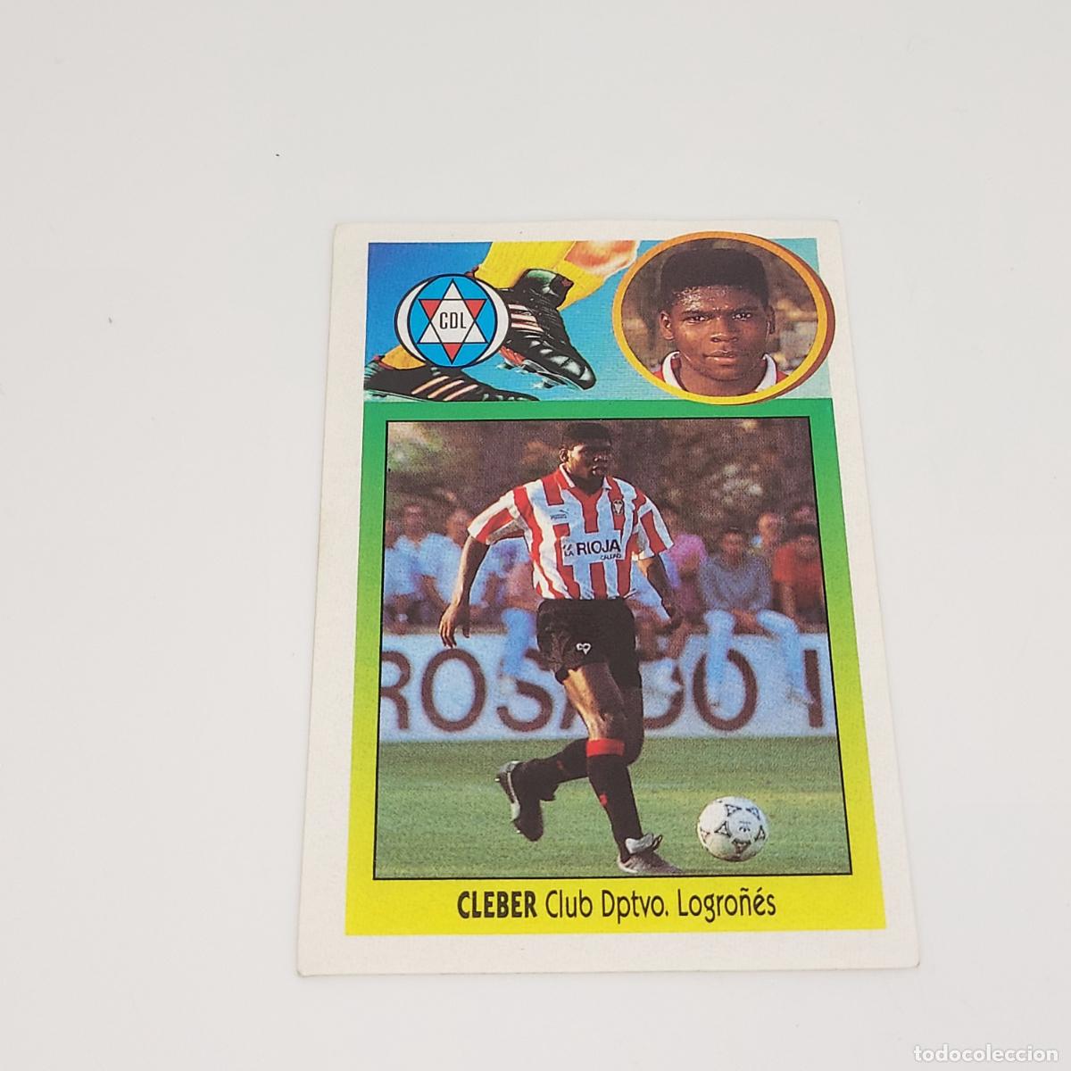 Football Stickers: CROMO CLEBER LOGRO&Ntilde;ES 1993 1994 93 94 EDICIONES ESTE ADHESIVO SIN PEGAR