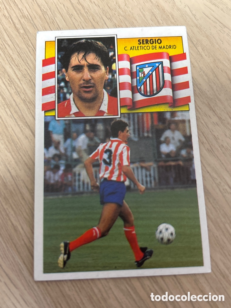Football Stickers: SERGIO BAJA ATLETICO MADRID LIGA ESTE 1990 1991 90 91 NUNCA PEGADO SIN PEGAR