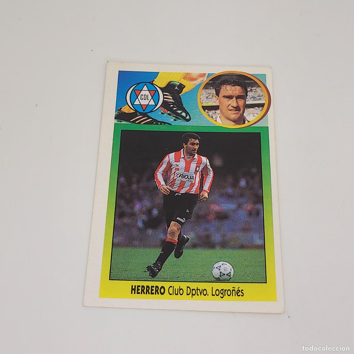 Cromos de F&uacute;tbol: CROMO HERRERO LOGRO&Ntilde;ES 1993 1994 93 94 EDICIONES ESTE ADHESIVO SIN PEGAR