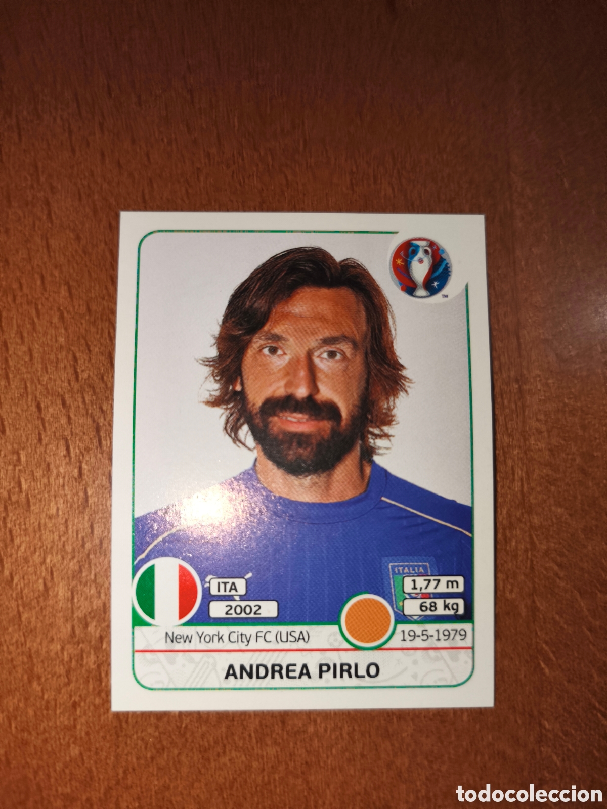 Cromos de F&uacute;tbol: Andrea Pirlo n&deg;505 UEFA Euro 2016 Italia