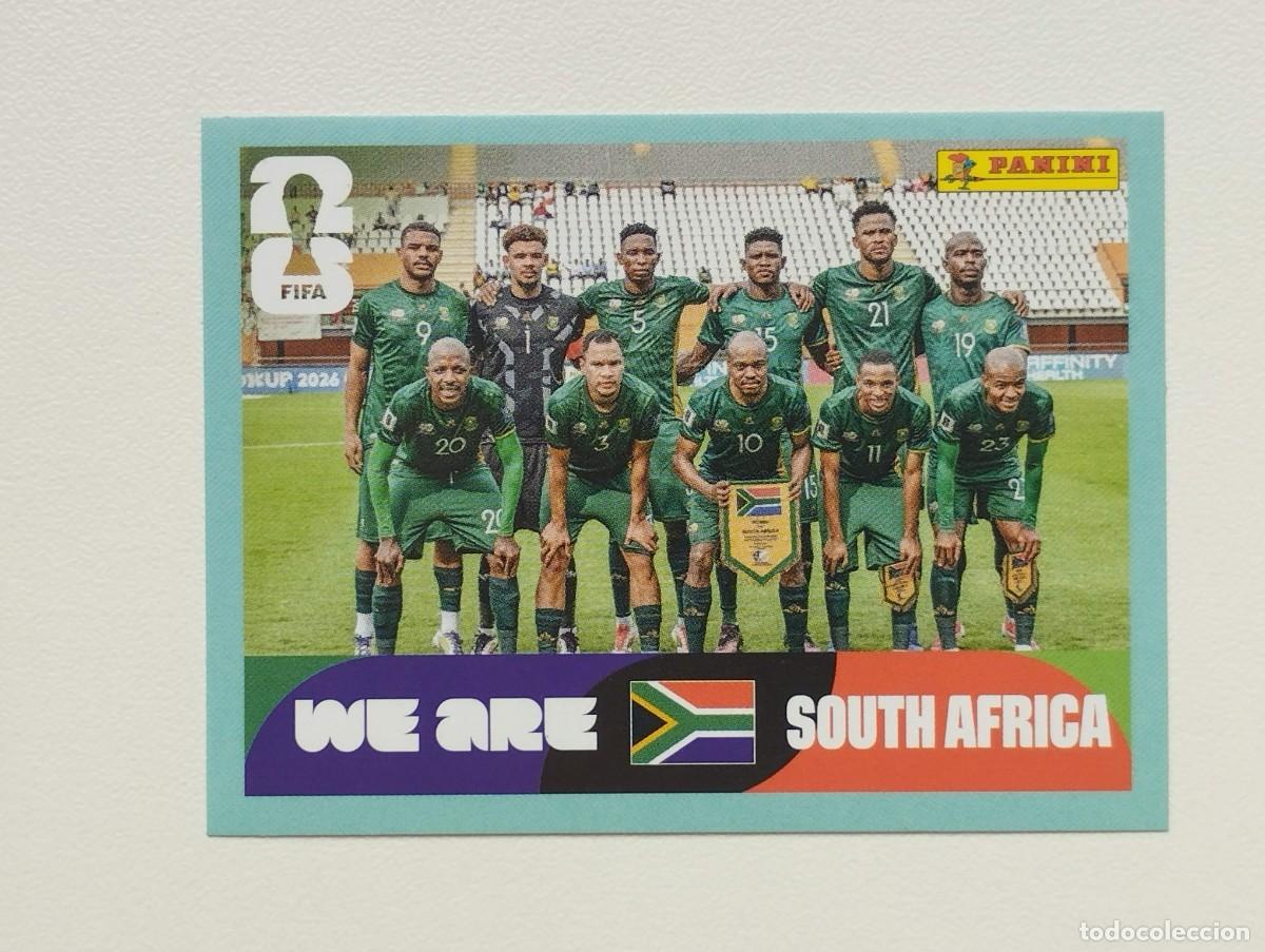 Cromos de F&uacute;tbol: CROMO STICKER WORLD CUP 2026 MUNDIAL 26 PANINI SUDAFRICA RSA13 RSA 13 PLANTILLA ALINEACION