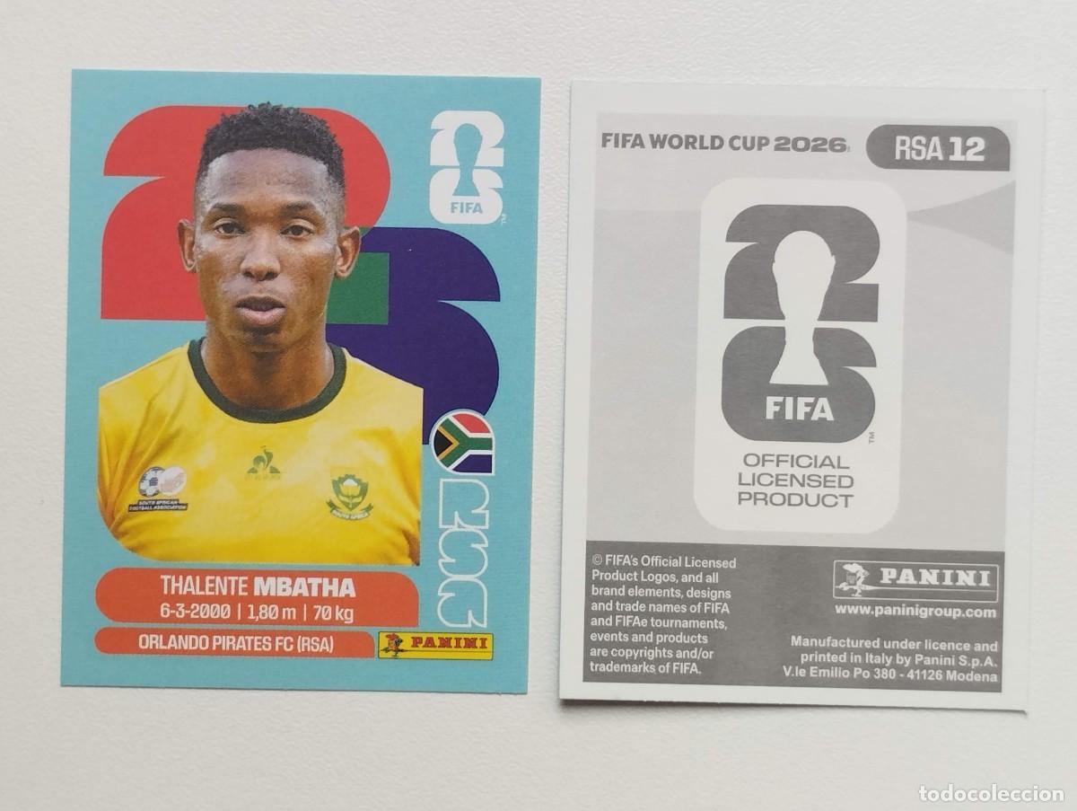 Cromos de F&uacute;tbol: CROMO STICKER WORLD CUP 2026 MUNDIAL 26 PANINI SUDAFRICA RSA12 RSA 12 MBATHA