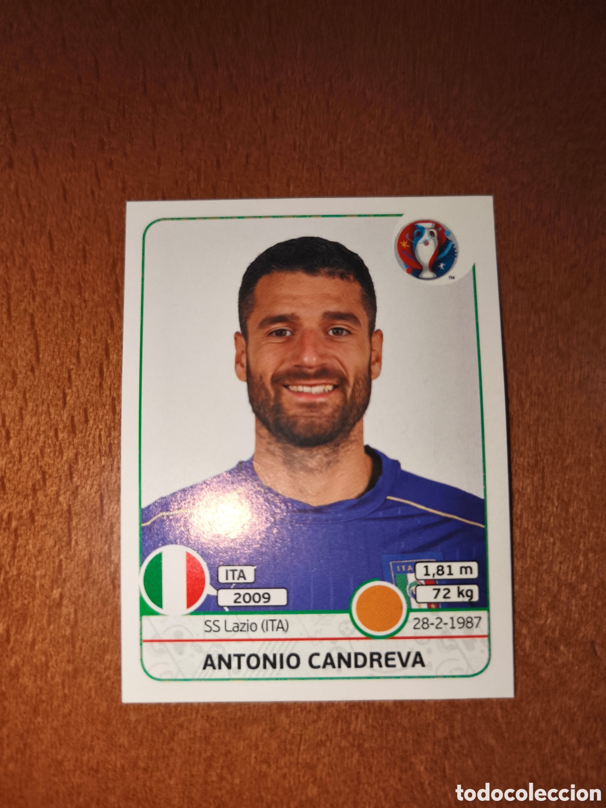 Cromos de F&uacute;tbol: Antonio Candreva n&deg;511 UEFA Euro 2016 Italia