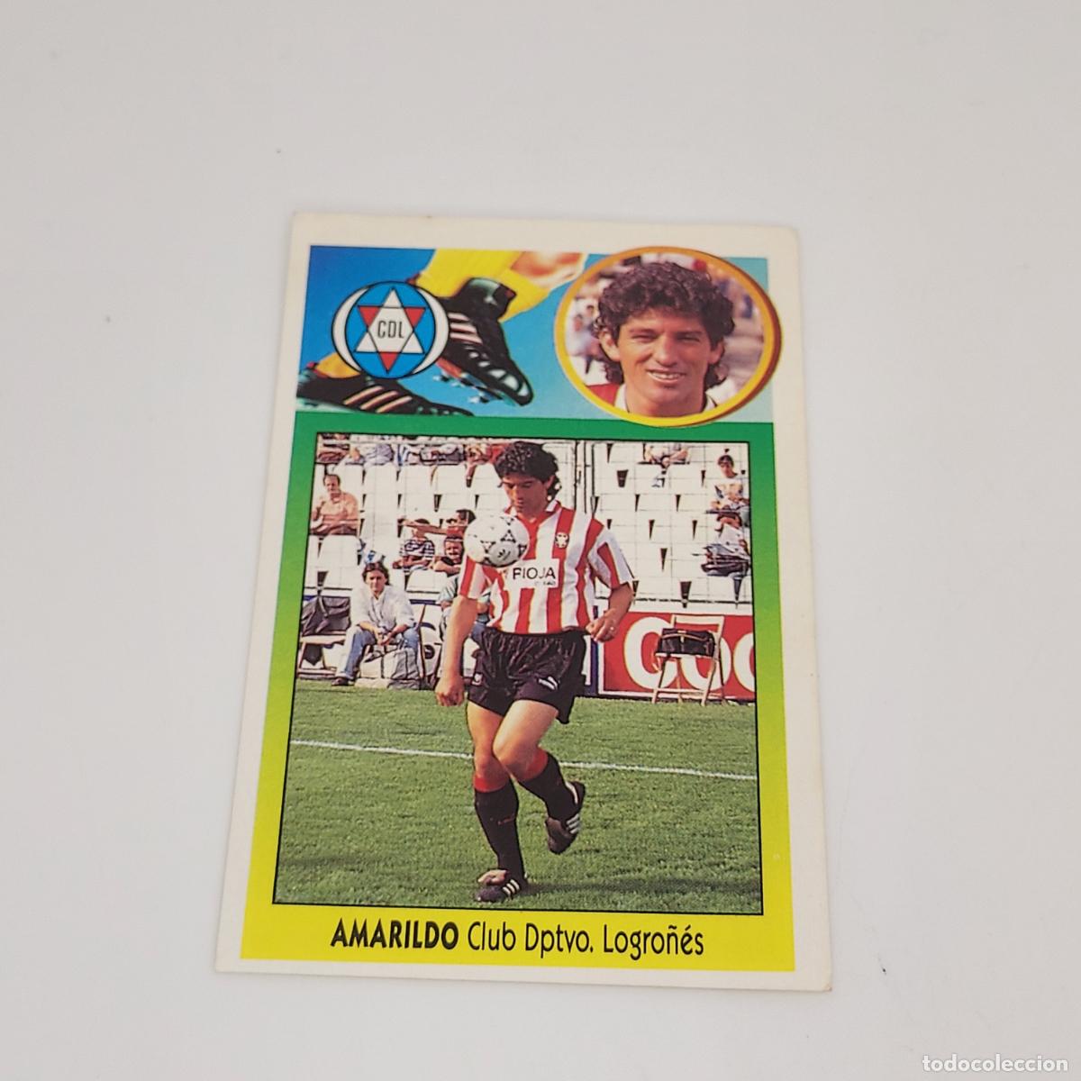 Cromos de F&uacute;tbol: CROMO AMARILDO LOGRO&Ntilde;ES 1993 1994 93 94 EDICIONES ESTE ADHESIVO SIN PEGAR
