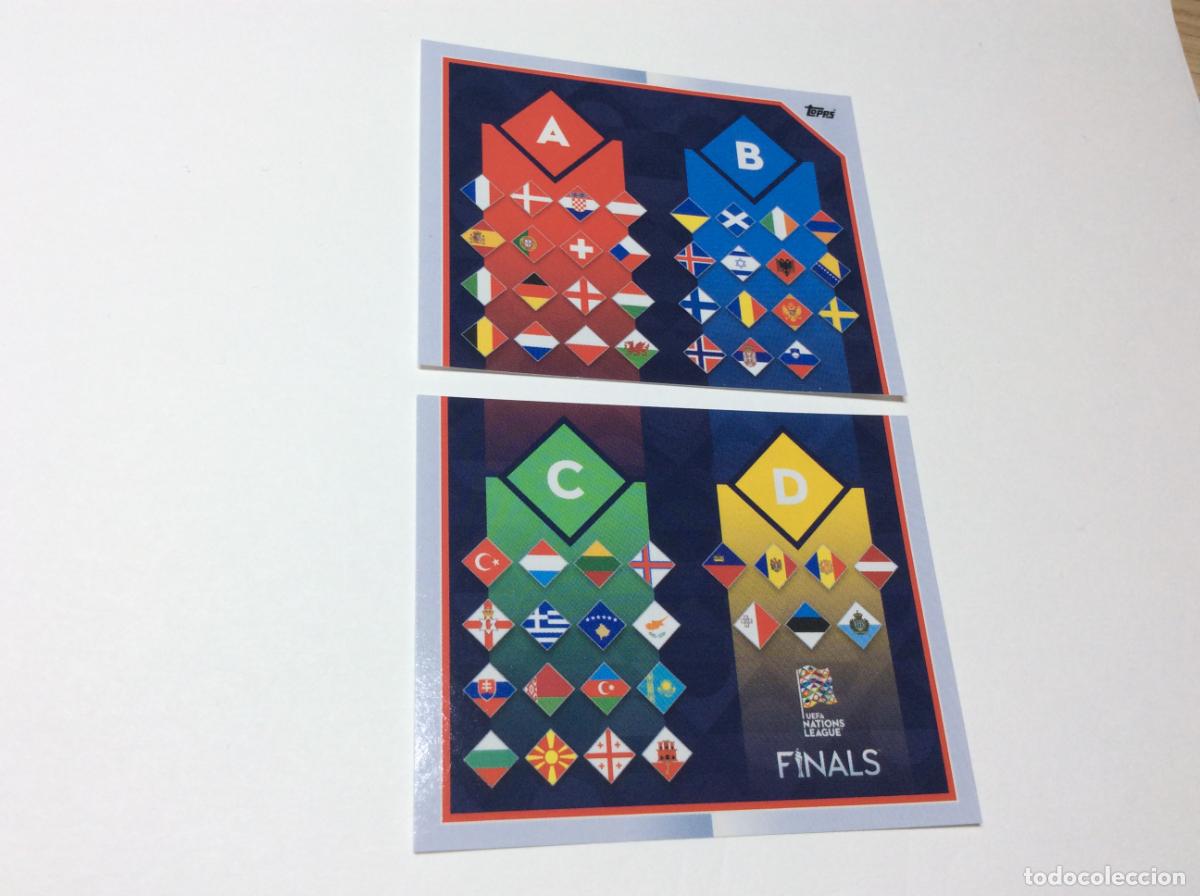 Cromos de F&uacute;tbol: 228 229Cromo Sticker The Road to UEFA Nations League Finals 2022 2023 22 23 Topps