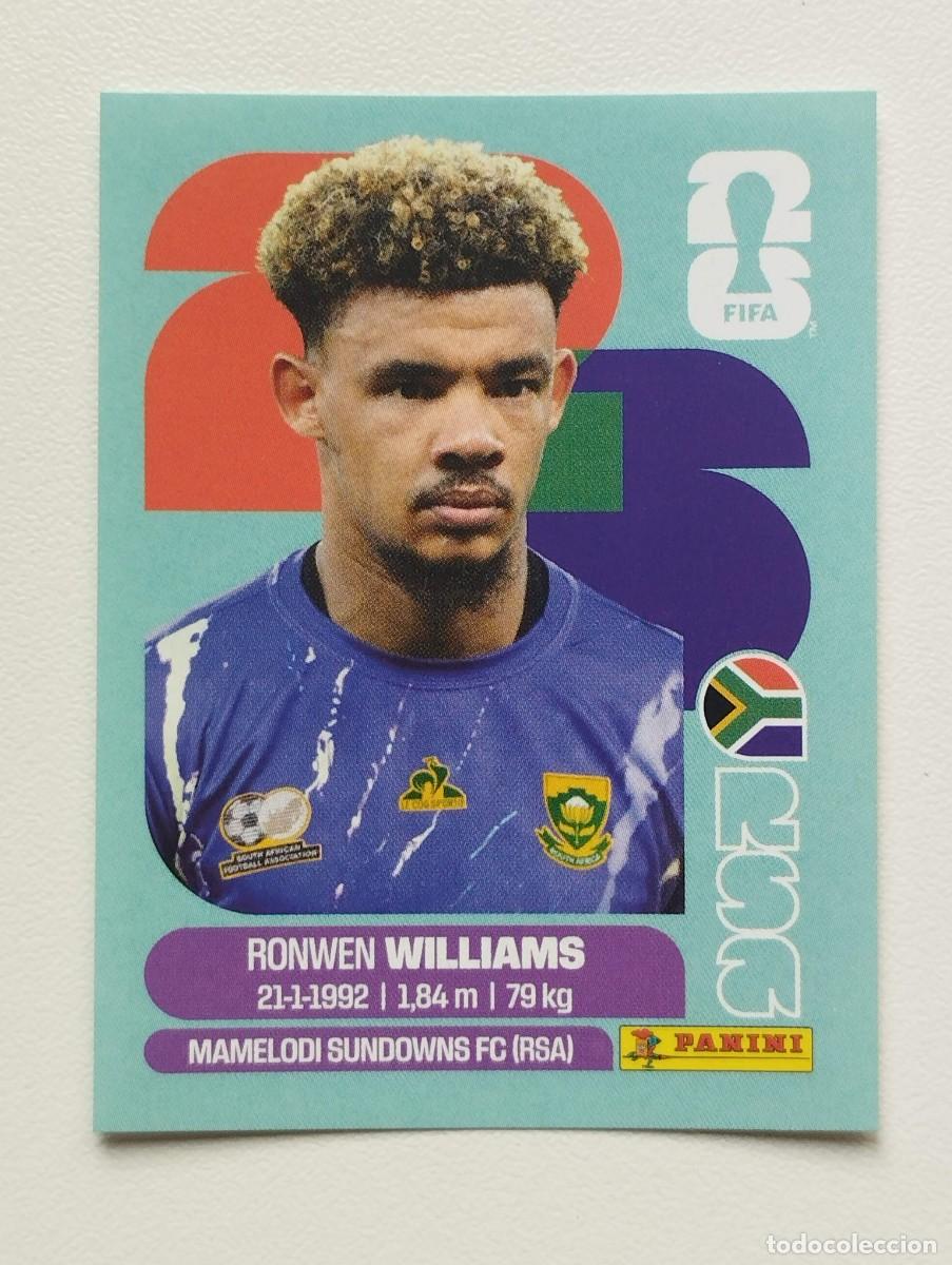 Cromos de F&uacute;tbol: CROMO STICKER WORLD CUP 2026 MUNDIAL 26 PANINI SUDAFRICA RSA4 RSA 2 RONWEN WILLIAMS