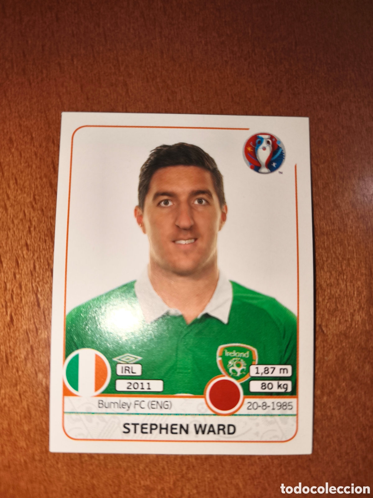 Cromos de F&uacute;tbol: Stephen Ward n&deg;523 UEFA Euro 2016 Irlanda
