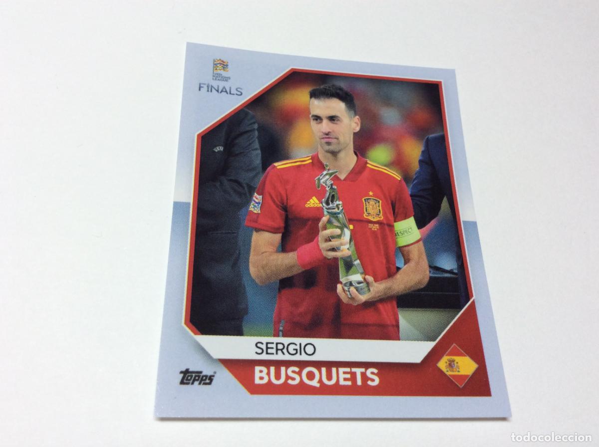 Cromos de F&uacute;tbol: 240 Sergio Busquets Cromo Sticker The Road to UEFA Nations League Finals 2022 2023 22 23 Topps