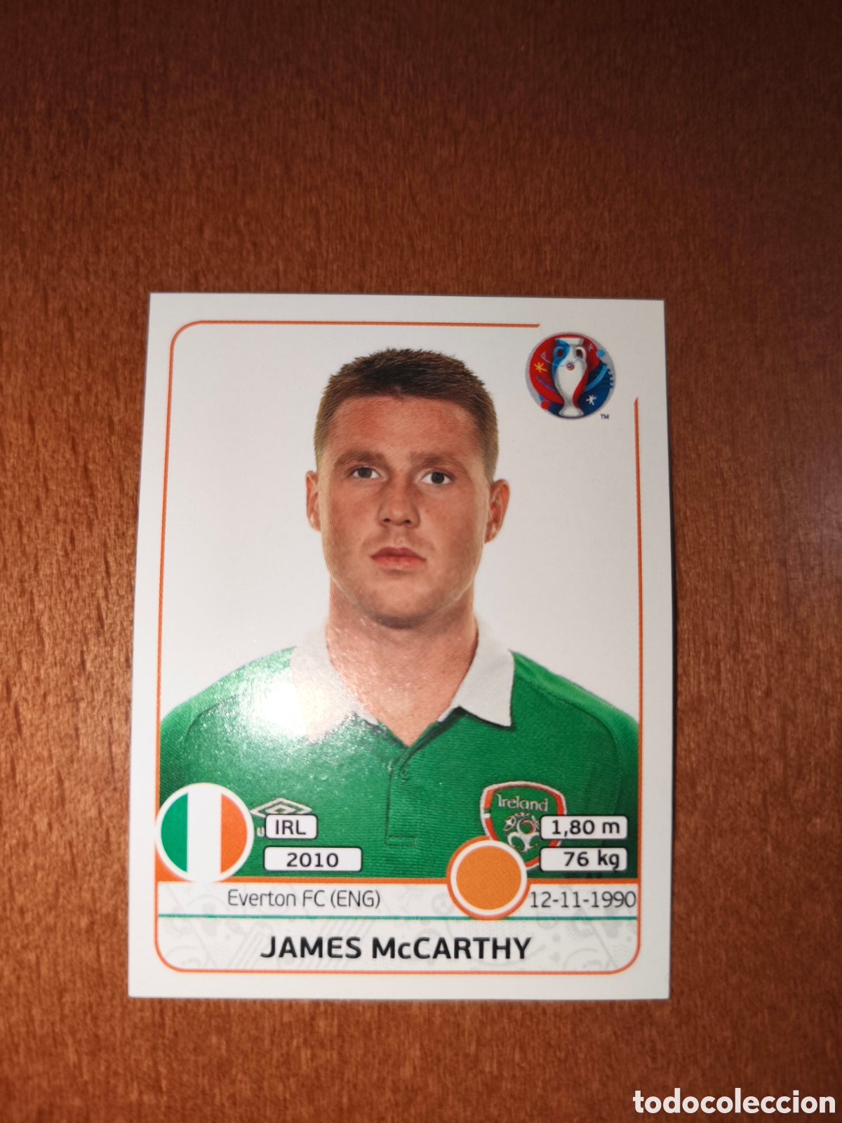 Cromos de F&uacute;tbol: James McCarthy n&deg;527 UEFA Euro 2016 Irlanda