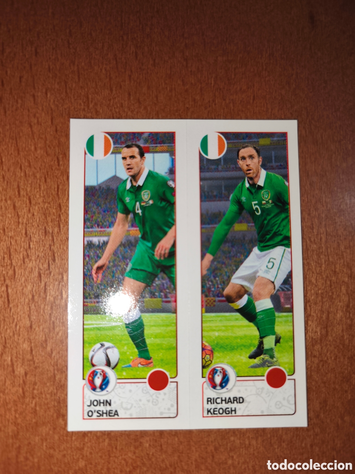 Cromos de F&uacute;tbol: John O'Shea/Richard Keogh n&deg;539 UEFA Euro 2016 Irlanda