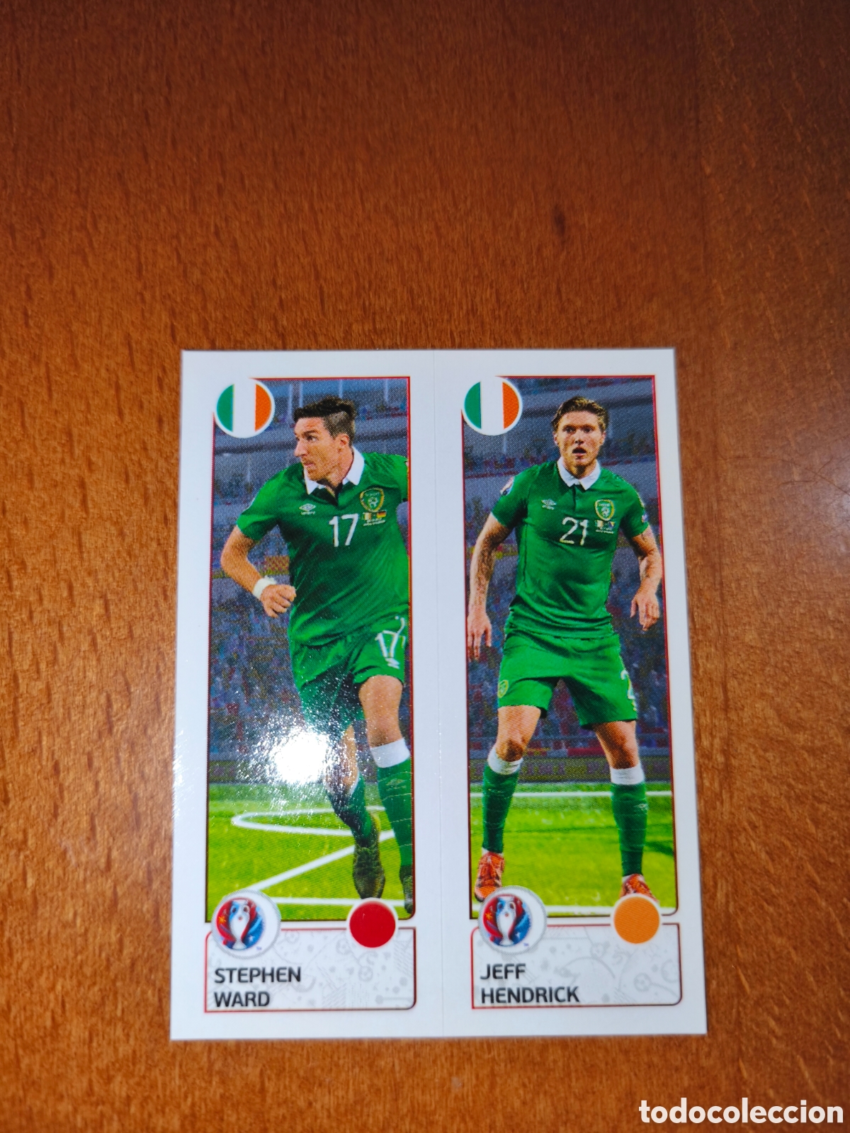 Cromos de F&uacute;tbol: Stephen Ward/Jeff Hendrick n&deg;540 UEFA Euro 2016 Irlanda