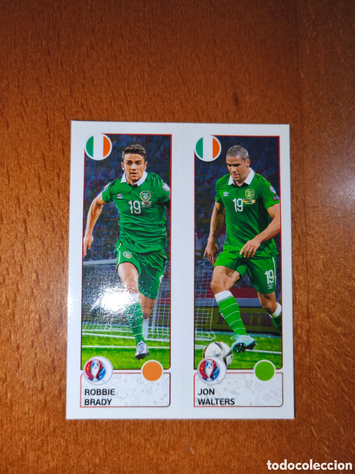 Football Stickers: Robbie Brady/Jon Walters n&deg;542 UEFA Euro 2016 Irlanda